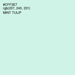 #CFF3E7 - Mint Tulip Color Image